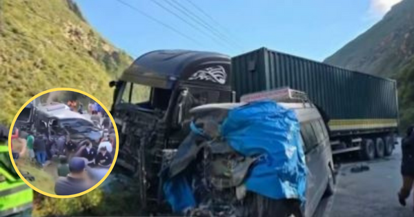 Portada: Pasco: choque entre camión y combi deja 8 muertos, entre ellos tres menores de edad