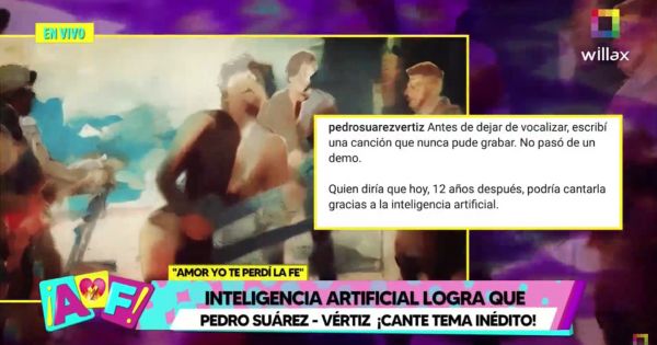 Pedro Suárez-Vértiz logra estrenar nueva canción gracias a la inteligencia artificial