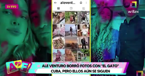¿Se acabó el amor? Ale Venturo borra sus fotos con el 'Gato' Cuba en redes sociales