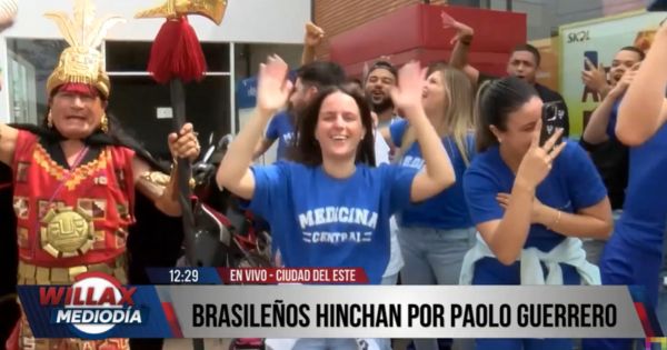 Willax Deportes calienta la previa del Paraguay vs. Perú: hinchas brasileños alientan a Paolo Guerrero (VIDEO)
