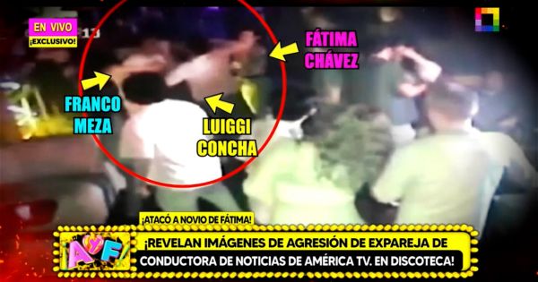 Fátima Chávez: imágenes muestran cómo el padre de su hijo atacó a su novio en discoteca