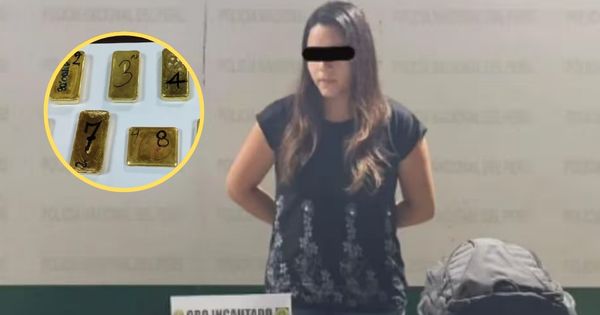 La Victoria: fue detenida mujer que trasladaba nueve lingotes de oro valorizados en más de 2 millones de soles