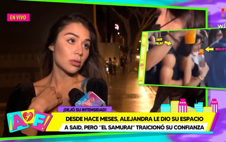 Alexandra Méndez tras ampay de Said Palao: "Él se fue por su lado, ella se fue por otro lado"