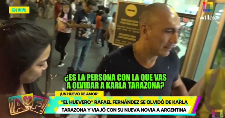 "El Huevero" Rafael Fernández se olvidó de Karla Tarazona y viajó con su nueva novia a Argentina
