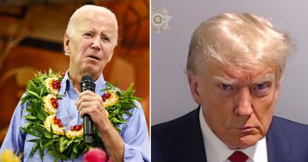 Portada: Joe Biden se burla de foto policial de Donald Trump: "Un tipo guapo"