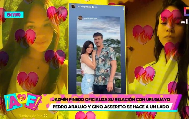 Jazmín Pinedo oficializa su romance con uruguayo Pedro Araujo