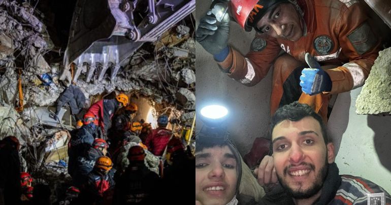 Portada: Turquía: tres jóvenes son rescatados con vida tras estar nueve días atrapados entre escombros