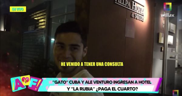 Rodrigo Cuba tras salir de hotel con Ale Venturo: "He venido a tener una consulta"