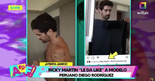 Ricky Martin le da 'like' a las fotografías de Diego Rodríguez