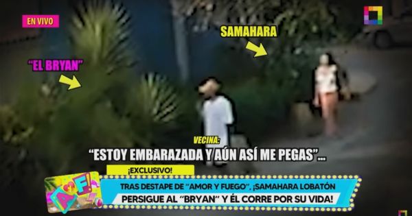 Samahara Lobatón a Bryan Torres durante su pelea en la calle: "Estoy embarazada y aun así me pegas"