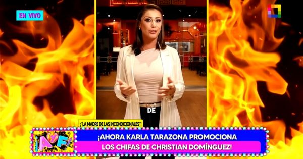 Portada: Karla Tarazona ahora promociona los chifas de Christian Domínguez