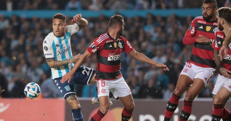 Con Paolo Guerrero, Racing Club igualó 1-1 con Flamengo por la Copa Libertadores