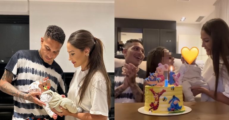 Paolo Guerrero y Ana Paula Consorte celebran el primer mes de su hijo