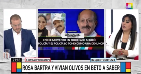 Vivian Olivos recuerda que Héctor Valer la agredió hasta en dos ocasiones: "Hasta el día de hoy no me da la cara"