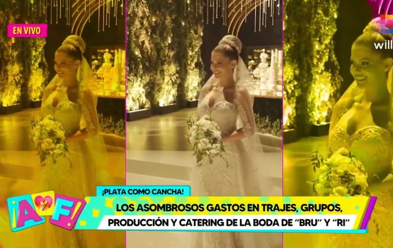 ¿Cuánto habría costado el vestido de Brunella Horna y el traje de Richard Acuña?