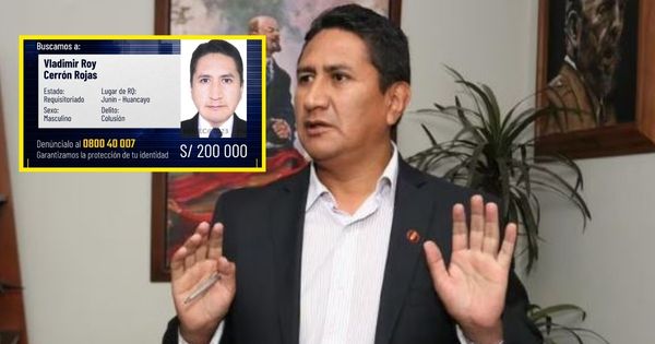 Vladimir Cerrón: Mininter eleva a S/ 200,000 para dar con captura del prófugo líder de Perú Libre