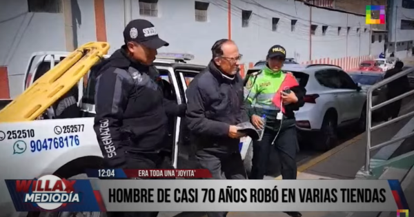 Capturan a anciano que robaba dinero de cajas registradoras en Huancayo: facineroso contaba con largo historial delictivo
