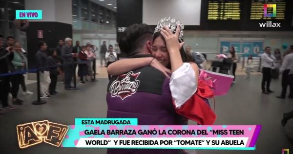 Gaela Barraza: 'Tomate' Barraza rompió en llanto al recibir a su hija en el aeropuerto