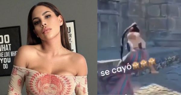 Tefi Valenzuela sufre aparatosa caída mientras modelaba en Arequipa