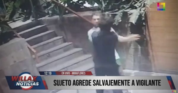 Portada: Miraflores: sujeto agredió salvajemente a vigilante que le pidió mover su vehículo