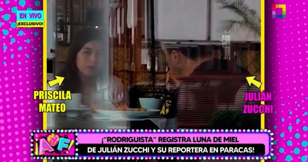 Julián Zucchi y Priscila Mateo más juntos que nunca: pareja fue captada en su 'luna de miel'