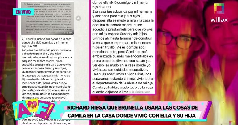 Richard Acuña: "Camila Ganoza quedó embarazada cuando estaba en pleno divorcio"