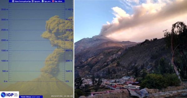 Portada: Volcán Ubinas: se registra nueva explosión y lanza columna eruptiva que supera los 3,000 metros