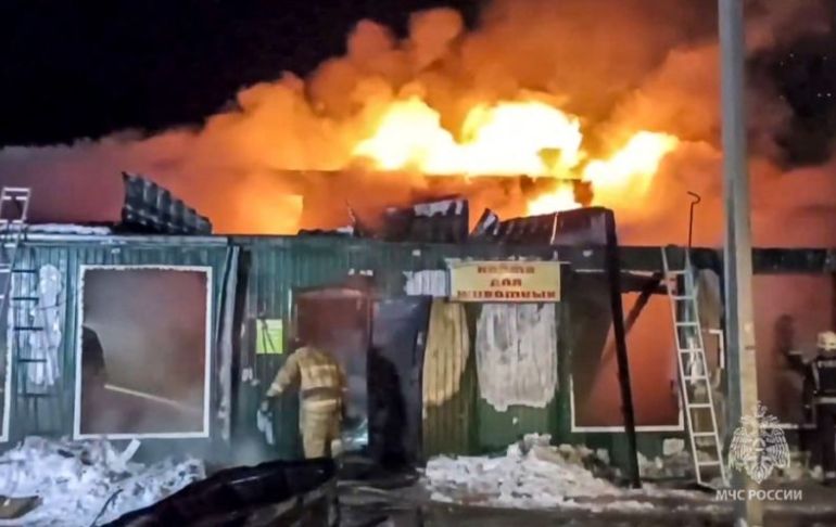 Siberia: al menos 22 muertos es el saldo de un incendio en una residencia de ancianos