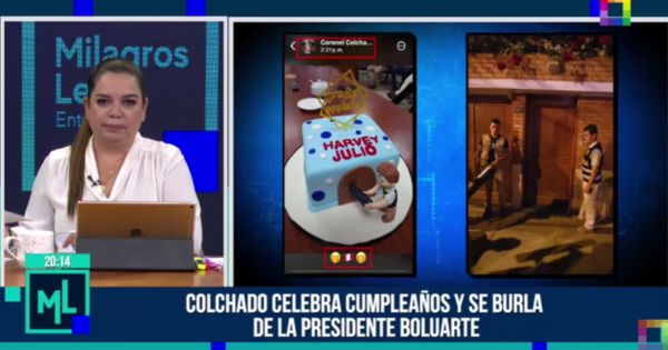 Portada: Milagros Leiva: "Harvey Colchado celebró su cumpleaños burlándose de la presidenta"