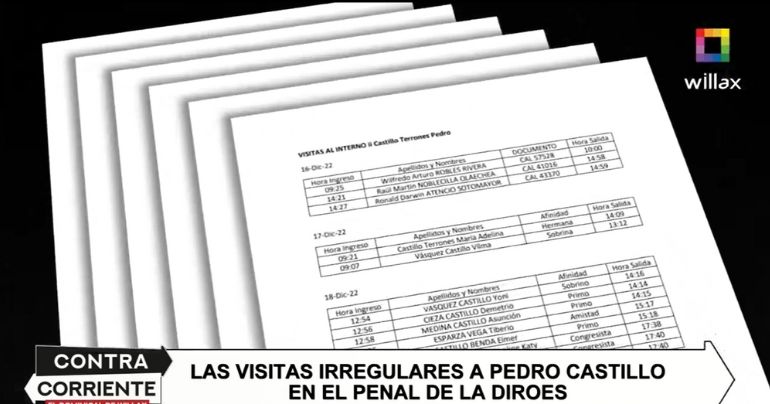 Pedro Castillo: estas son las personas con quienes se reunió el golpista en prisión durante 2 meses