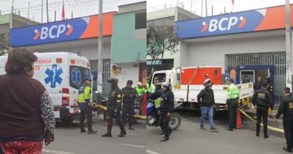 El Agustino: delincuentes armados asaltan banco y se llevan una gran cantidad de dinero