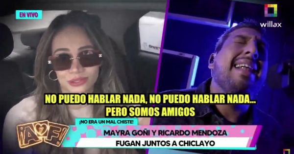 Mayra Goñi es captada con Ricardo Mendoza en Chiclayo pero aclara: "Somos amigos"