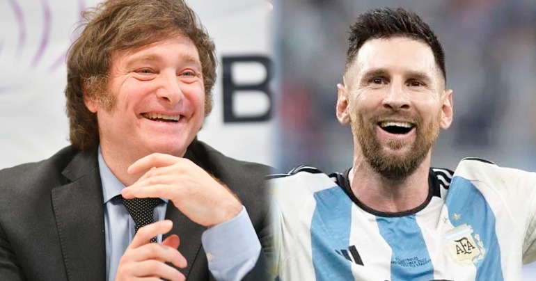 Portada: Javier Milei expresa admiración por Lionel Messi: "Es el mejor jugador de fútbol de todos los tiempos"