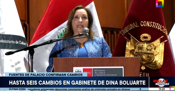 Portada: Gobierno de Dina Boluarte: se contempla hasta seis cambios en el Gabinete Ministerial