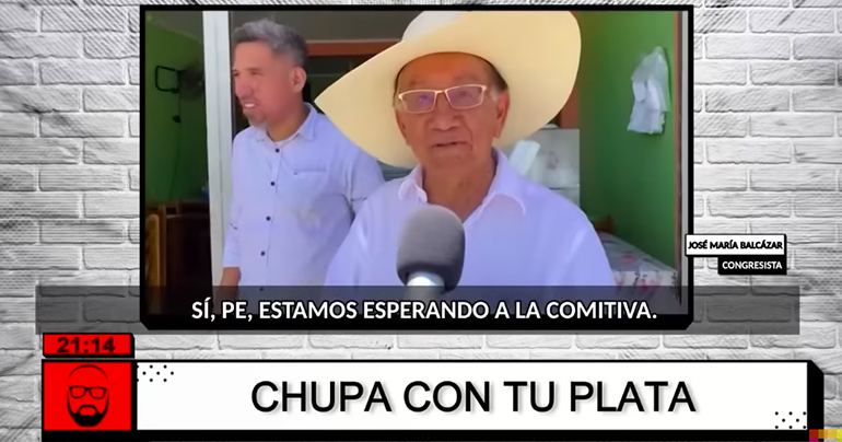Congresista José María Balcázar es captado tomando licor en Chiclayo: "Sí, pe, estamos esperando a la comitiva”