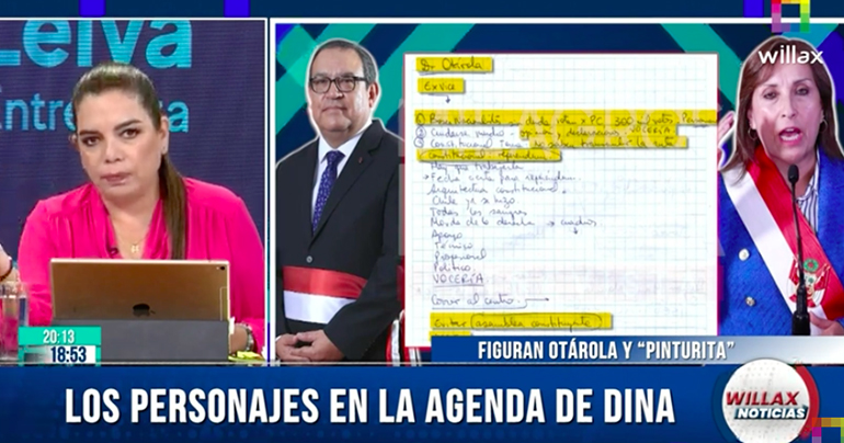 Los personajes de la supuesta agenda de Dina Boluarte: figuran Otárola y 'Pinturita'