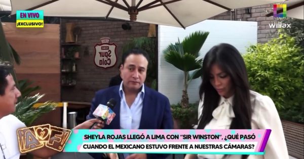 Sheyla Rojas y 'Sr. Winston' llegaron a Lima: así reaccionaron al ser consultados por una posible boda