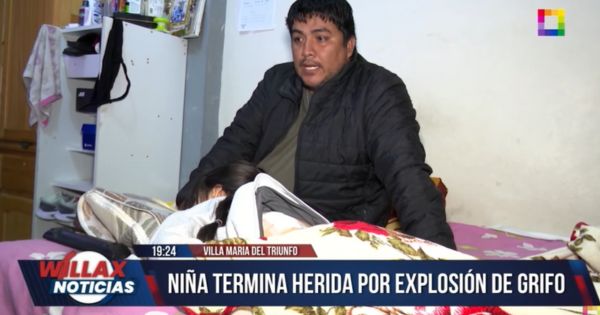 Portada: Villa María del Triunfo: niña terminó herida por explosión de grifo