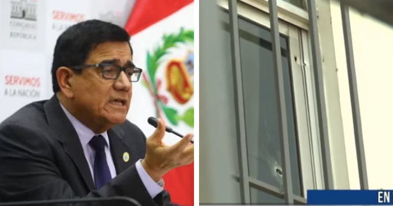 Balean casa de vecino del presidente del Congreso en San Borja