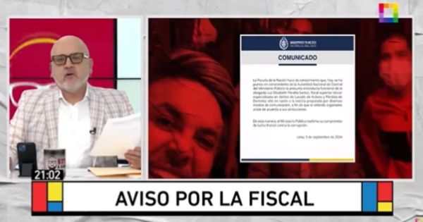 Portada: Beto Ortiz: "El comunicado del Ministerio Público sobre la fiscal Elizabeth Peralta es bastante dubitativo"