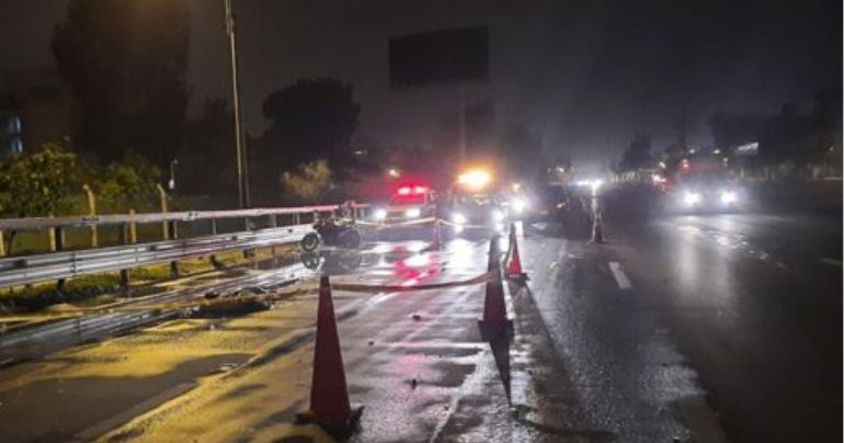 Panamericana Sur: motociclista pierde la vida en aparatoso accidente