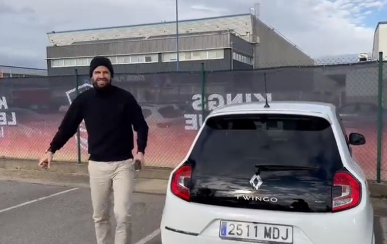 Gerard Piqué llegó a la Kings League con un Renault Twingo tras canción de Shakira