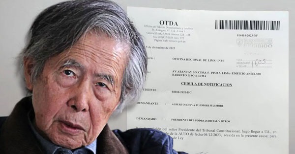 Alberto Fujimori: TC notifica formalmente al INPE para que ejecute liberación de expresidente