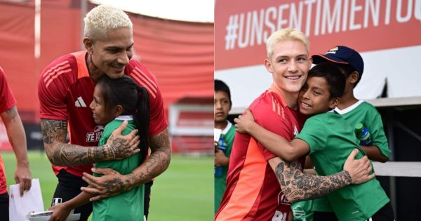 Portada: Niños de Ventanilla cumplieron el sueño de abrazar a sus ídolos de la selección peruana