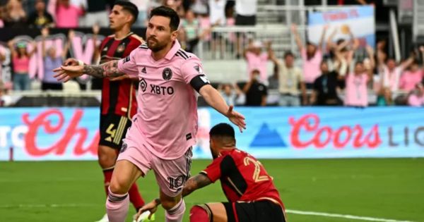 Lo sufrió Luis Abram: Inter Miami, con un doblete de Lionel Messi, goleó 4-0 a Atlanta United