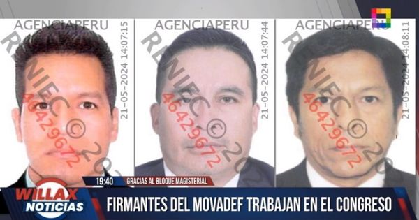 Portada: Firmantes del Movadef trabajan en el Congreso: los trabajadores pertenecen al Bloque Magisterial