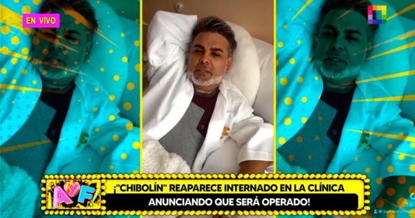 Andrés Hurtado reaparece internado en clínica y anuncia que será operado: "Un beso para todos, amén"