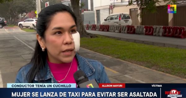 Callao: mujer se lanza de taxi para evitar ser asaltada por el conductor que tenía un cuchillo