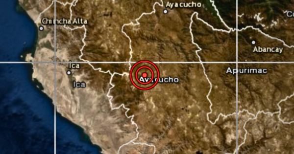 Ayacucho: sismo de magnitud 4.4 sacudió hoy esta región