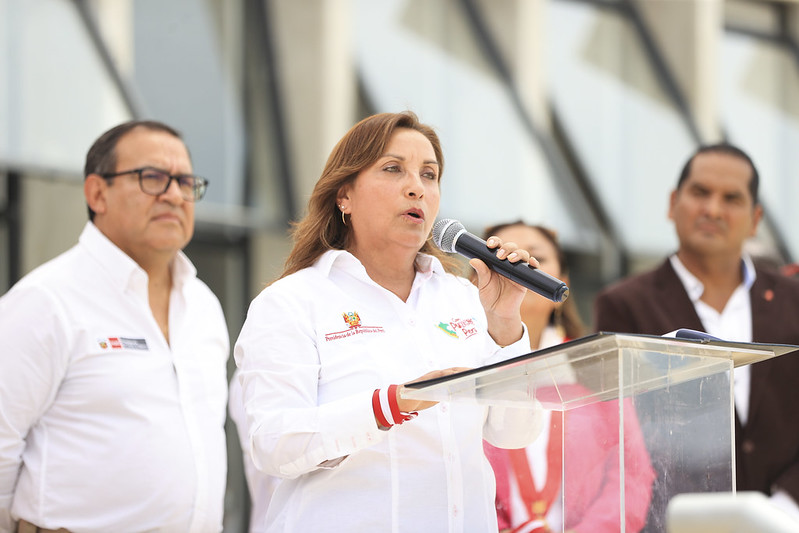 Portada: Dina Boluarte informa que su Gobierno sigue destrabando obras paralizadas por la corrupción